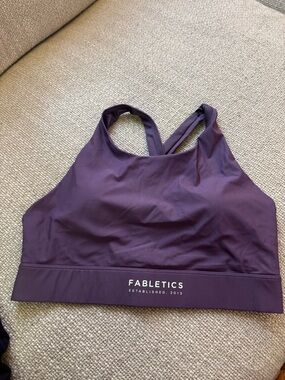 Fabletics Plum High-Neck Sports Bra